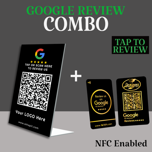 Google Review Standee and Card Combo