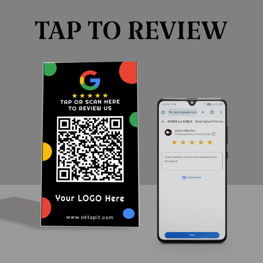 Google Review Standee and Card Combo